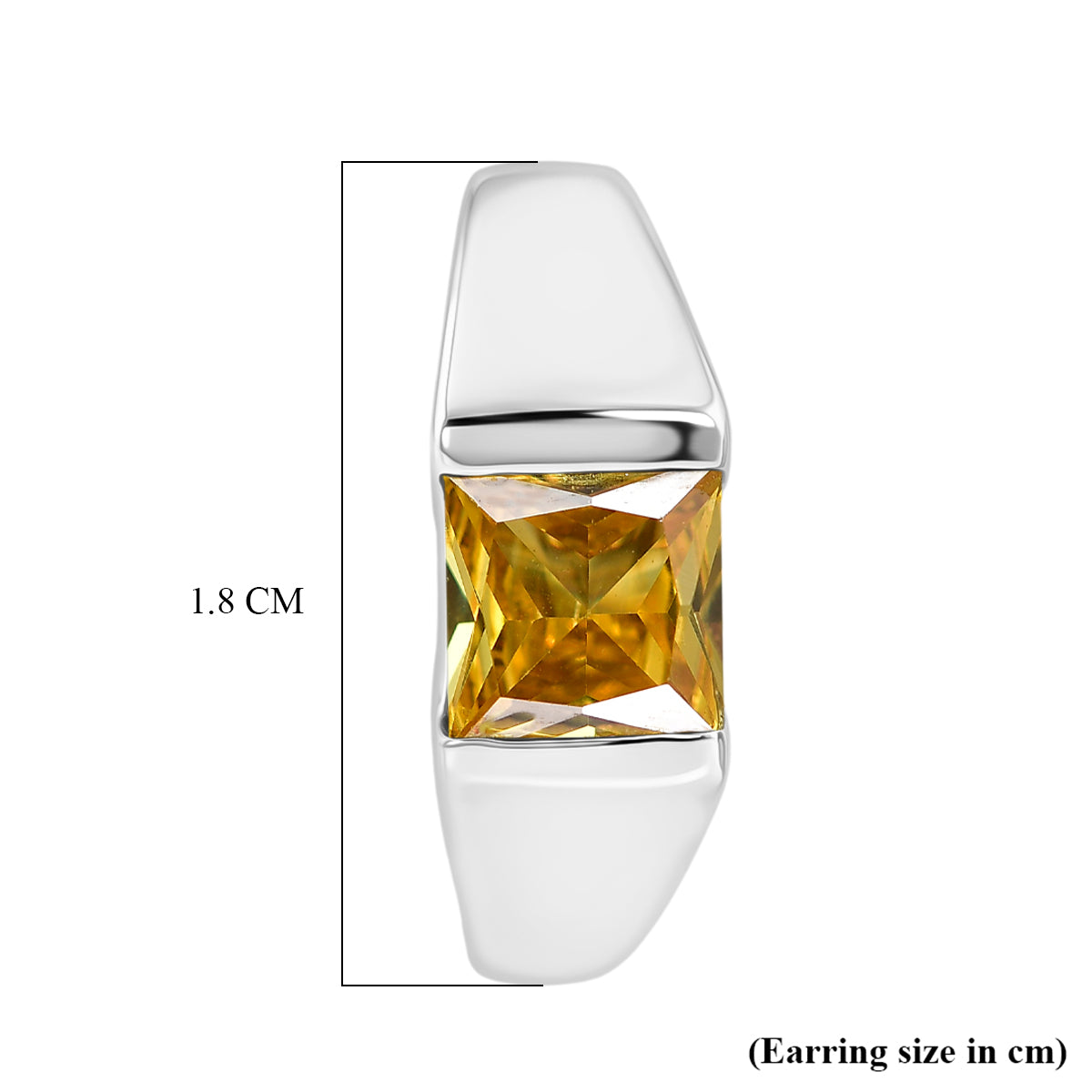 EverTrue - Yellow Cubic Zirconia Full Hoop Earring 3.50 Ct. 8503742 5