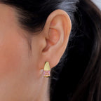 EverTrue - Pink Cubic Zirconia Full Hoop Earring in Yellow Gold Tone 3.60 Ct._8503750_1