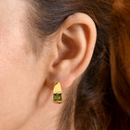 EverTrue - Green Cubic Zirconia Full Hoop Earring in Yellow Gold Tone 3.50 Ct._8503752_1