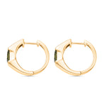 EverTrue - Green Cubic Zirconia Full Hoop Earring in Yellow Gold Tone 3.50 Ct._8503752_3