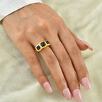 EverTrue - Labradorite Trilogy Ring in Yellow Gold Tone 3.16 Ct._8503850_1