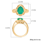 EverTrue - Green Onyx Pear Cut Solitaire Ring in Yellow Gold Tone 2.28 Ct._8503866_5