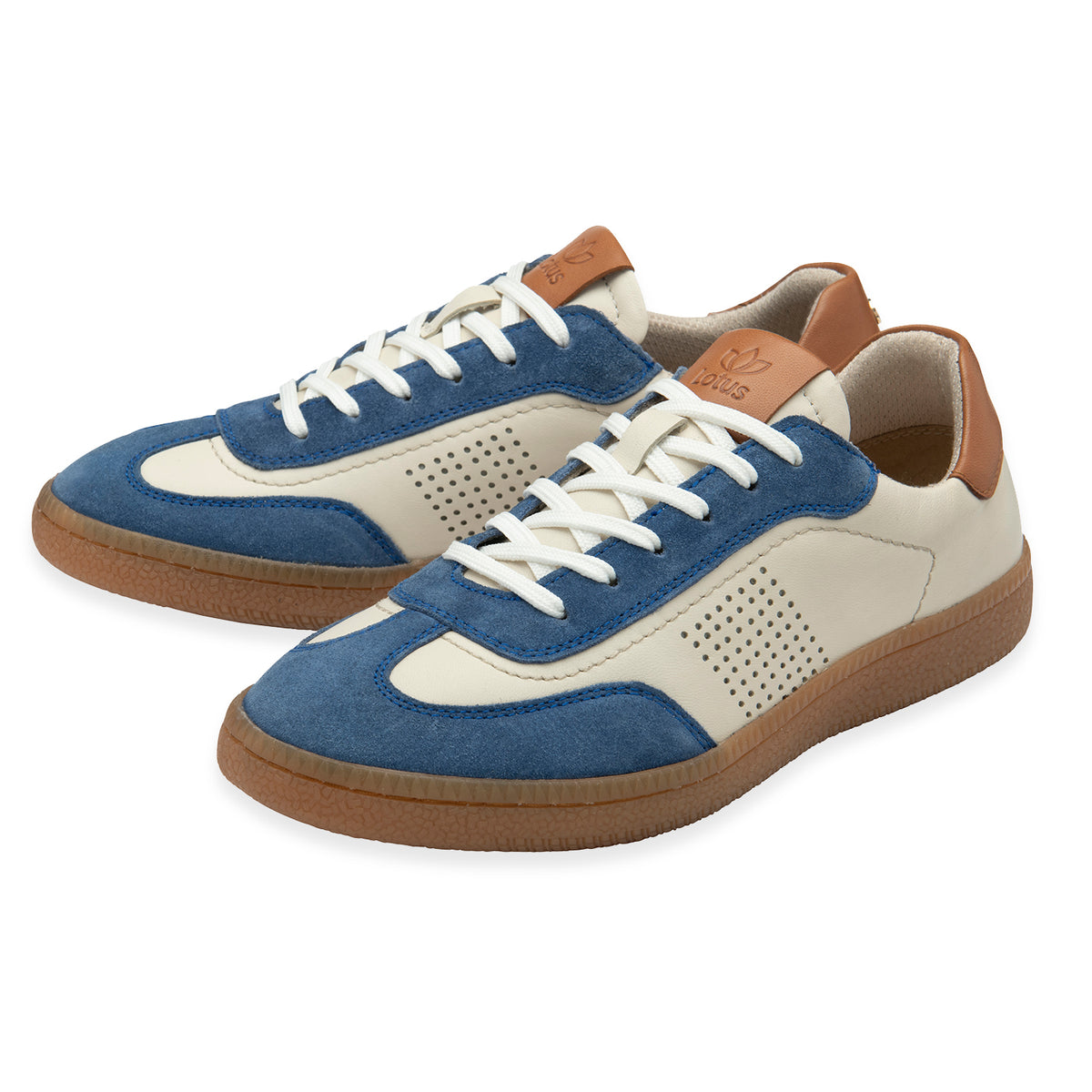 Lotus Frapporta Women Leather Retro Style Lace-Up Casual Shoes (Size 6) - Blue Multi V32573902 1