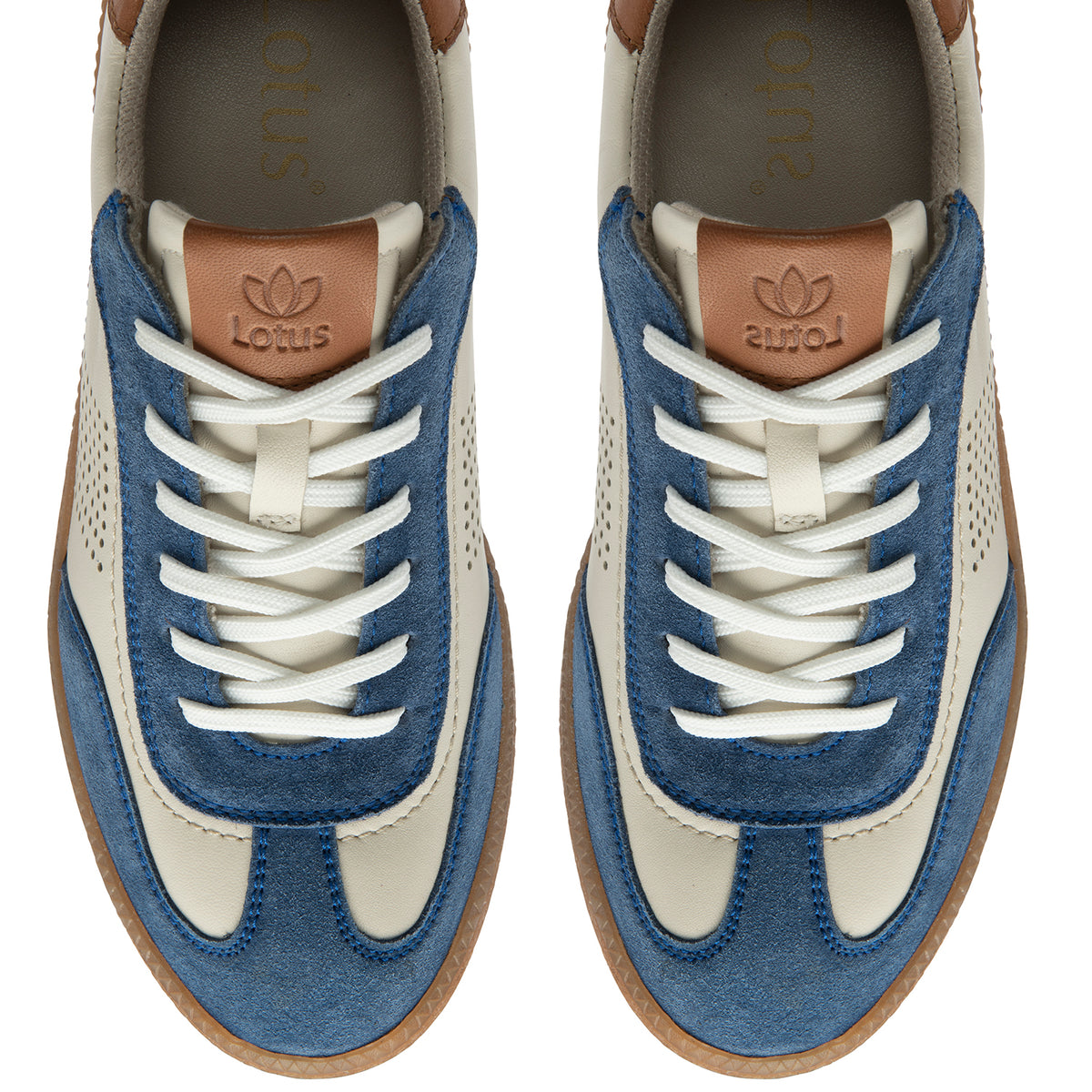 Lotus Frapporta Women Leather Retro Style Lace-Up Casual Shoes (Size 6) - Blue Multi V32573902 2