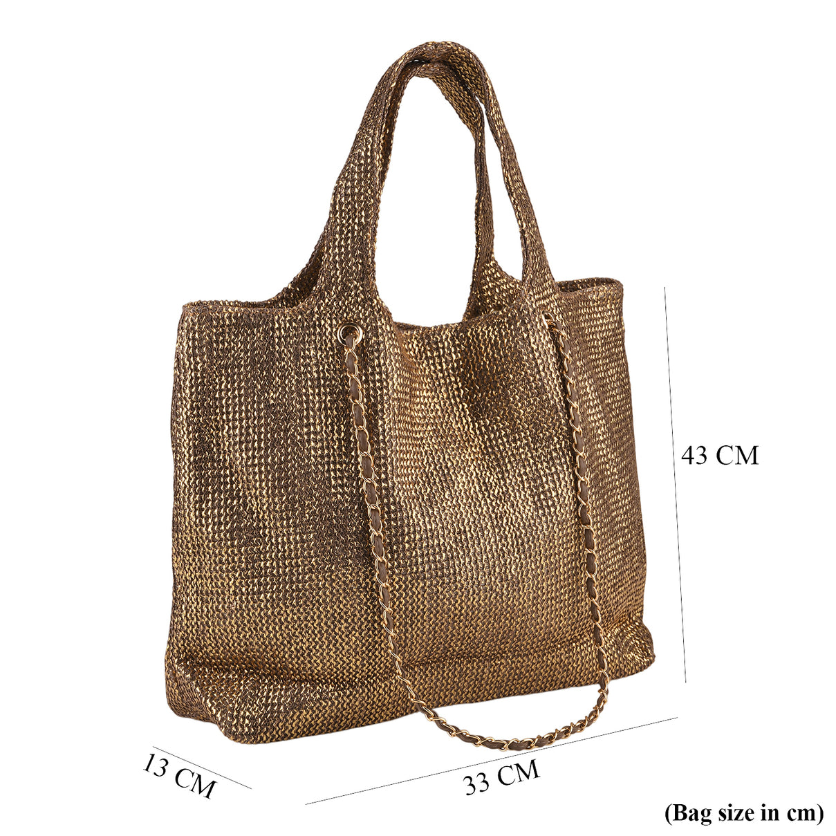 Elegant Shimmering Tote Bag with Chain Strap 8504095 6