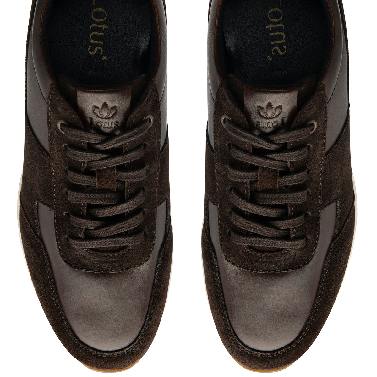 Lotus Tirso Mens Leather Lace-Up Casual Shoes (Size 12) - Brown V32573480 2