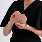 Genuine Leather RFID Blocking Novelty Cat Wallet - Dusty Rose_8504774_3