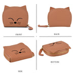 Genuine Leather RFID Blocking Novelty Cat Wallet - Dusty Rose_8504774_4