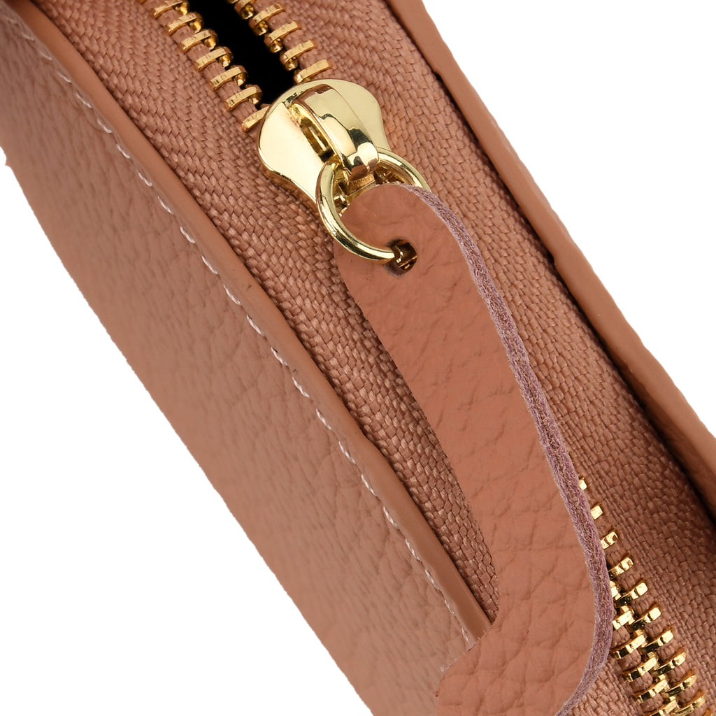 Genuine Leather RFID Blocking Novelty Cat Wallet - Dusty Rose_8504774_6