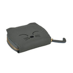 Genuine Leather RFID Blocking Novelty Cat Wallet - Muted Green Grey_8504778_7