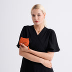 Genuine Leather RFID Blocking Novelty Cat Wallet - Orange_8504780_2