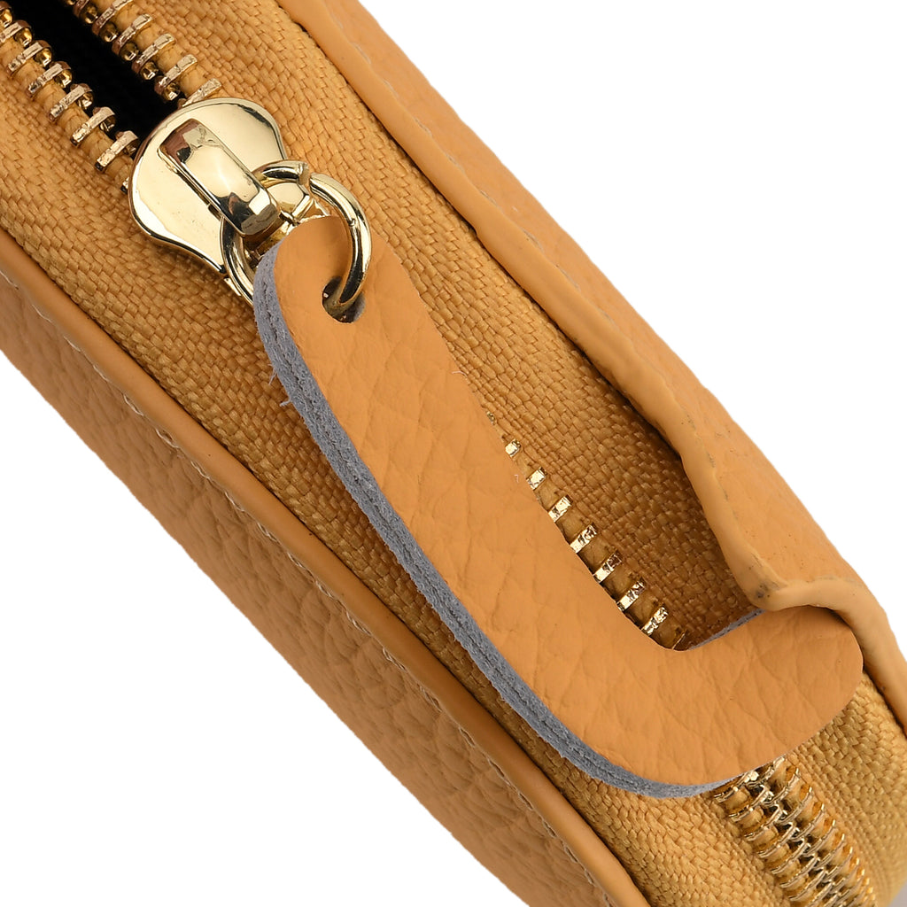 Genuine Leather RFID Blocking Novelty Cat Wallet - Mustard Yellow_8504781_6