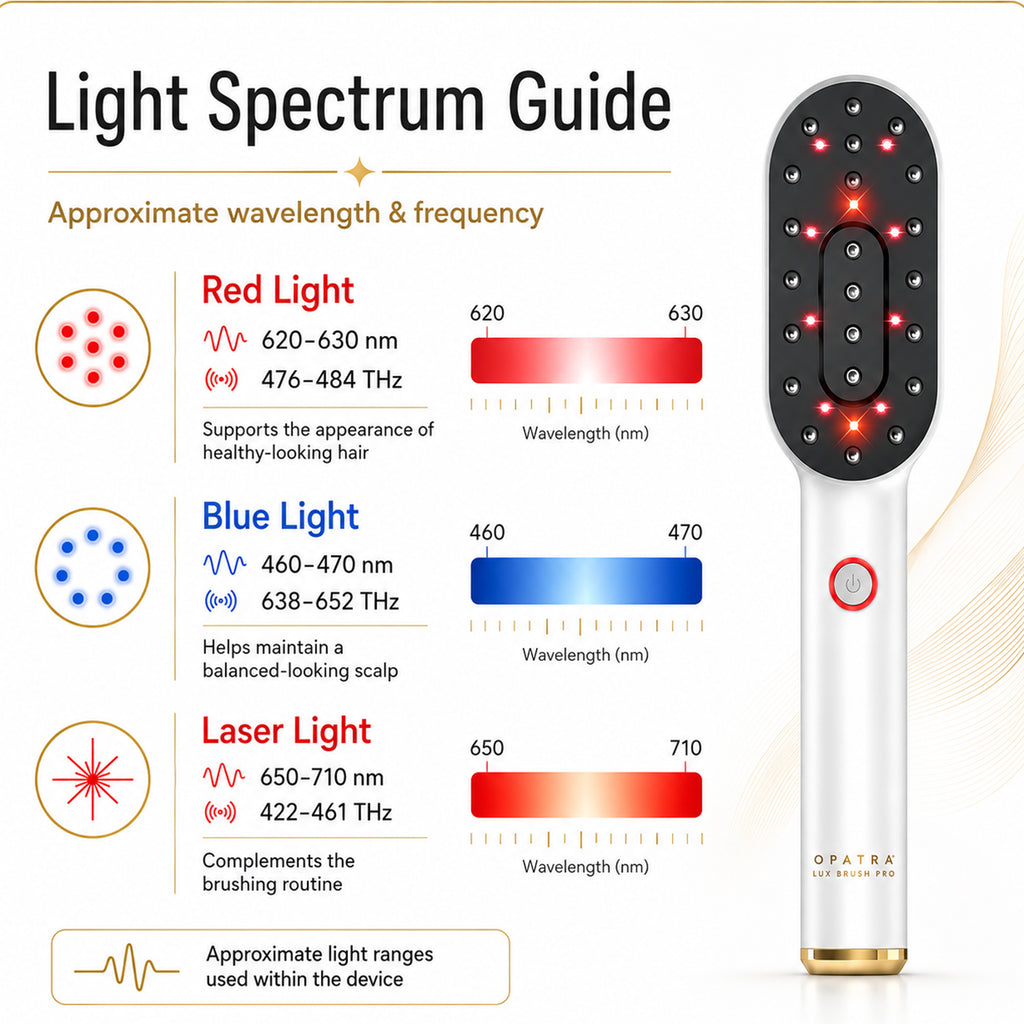 Opatra Lux Brush Pro with EMS, Red, Blue & Laser Light Technology for Hair Care (Lifetime Warranty)_8505207_4