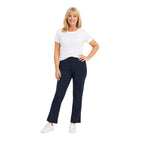 Emma Ribbed Bootcut Elastic Trousers (Size 18) - Navy_8505398