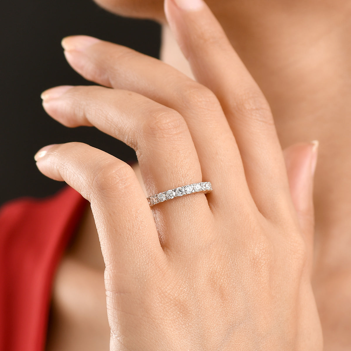 LUXURIANT 2 Ct. Lab Grown Diamond Full-Eternity Band Ring in 9K Yellow Gold SGL Certified (VS-E-F) 8505574 2