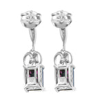 D'Joy Mystic Topaz & White Zircon Earring with Push Back in Rhodium Overlay Sterling Silver 4.06 Ct._8505709_4