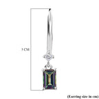 D'Joy Mystic Topaz & White Zircon Solitaire Lever Back Earring in Platinum Overlay Sterling Silver 1.50 Ct._8505711_5
