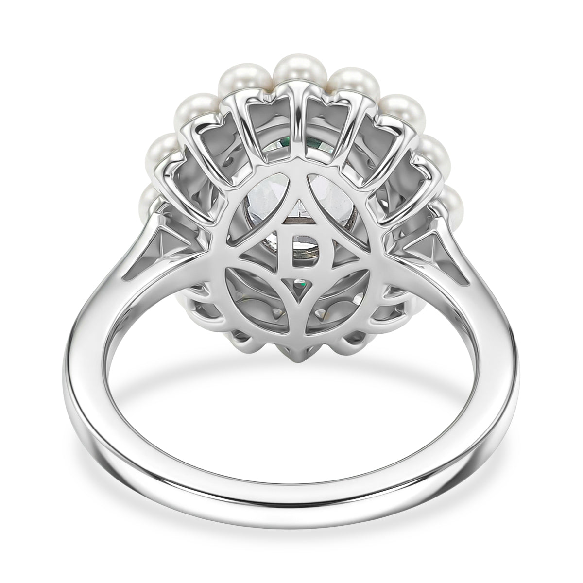 D'Joy Mystic Topaz, Fresh Water Pearl &amp; White Zircon Ring in Rhodium Overlay Sterling Silver 3.85  Ct. 8505713 5
