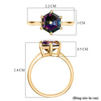 D'Joy Mystic Topaz Solitaire Ring in Yellow Gold Plated Sterling Silver 2.97 Ct._8505794_5