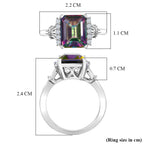D'Joy Mystic Topaz & White Zircon Ring in Rhodium Overlay Sterling Silver 4.47 Ct._8505811_5