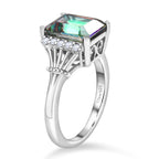 D'Joy Mystic Topaz & White Zircon Ring in Rhodium Overlay Sterling Silver 4.47 Ct._8505812_3