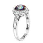 D'Joy Mystic Topaz & White Zircon Heart Ring in Rhodium Overlay Sterling Silver 2.45 Ct._8505840_3