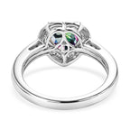 D'Joy Mystic Topaz & White Zircon Heart Ring in Rhodium Overlay Sterling Silver 2.45 Ct._8505840_4