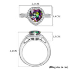 D'Joy Mystic Topaz & White Zircon Heart Ring in Rhodium Overlay Sterling Silver 2.45 Ct._8505840_5