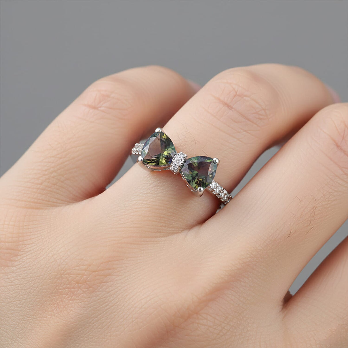 D'Joy Mystic Topaz &amp; White Zircon Twin Sparkle Ring in Platinum Overlay Sterling Silver 1.98 Ct. 8505866 2