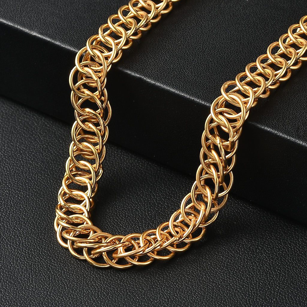 EverTrue Bronzella Collection - Infinity Link Necklace (Size -20) with Lobster Clasp in 18K Yellow Gold Plating_8505875_2