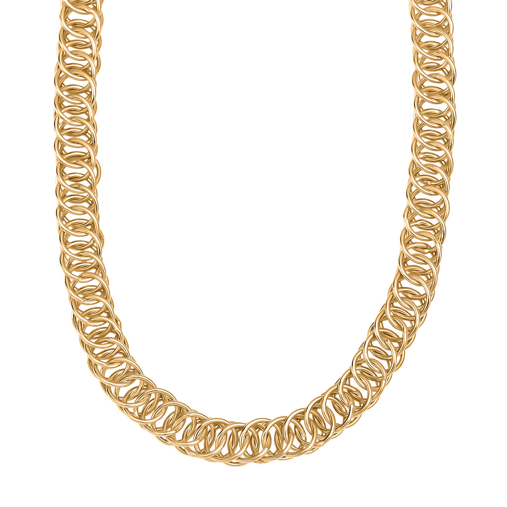 EverTrue Bronzella Collection - Infinity Link Necklace (Size -20) with Lobster Clasp in 18K Yellow Gold Plating_8505875_5