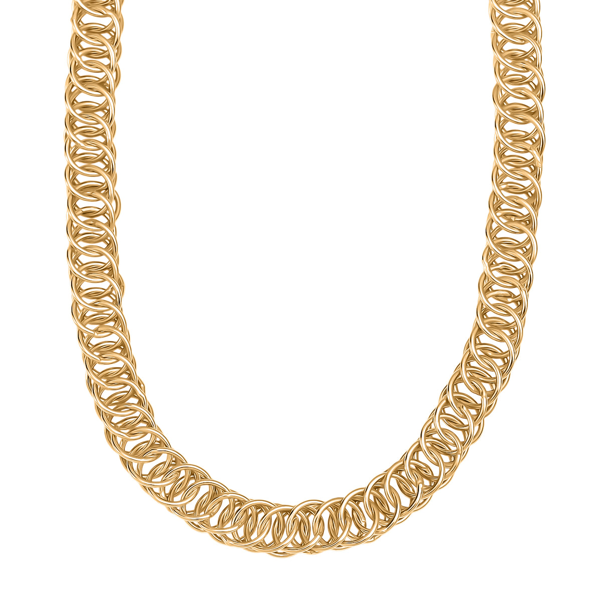 EverTrue Bronzella Collection - Infinity Link Necklace (Size -20) with Lobster Clasp in 18K Yellow Gold Plating V32513985 6