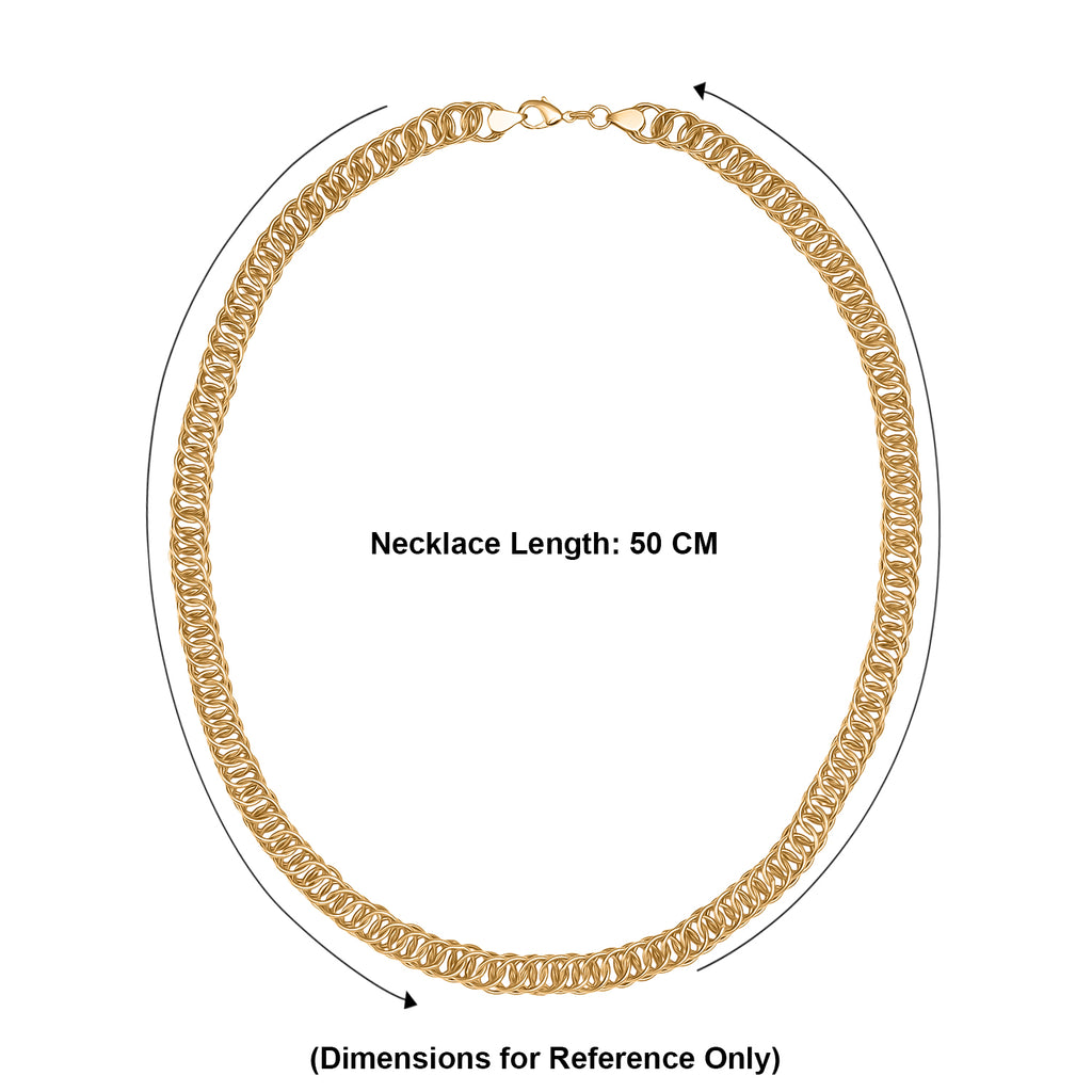 EverTrue Bronzella Collection - Infinity Link Necklace (Size -20) with Lobster Clasp in 18K Yellow Gold Plating_8505875_6