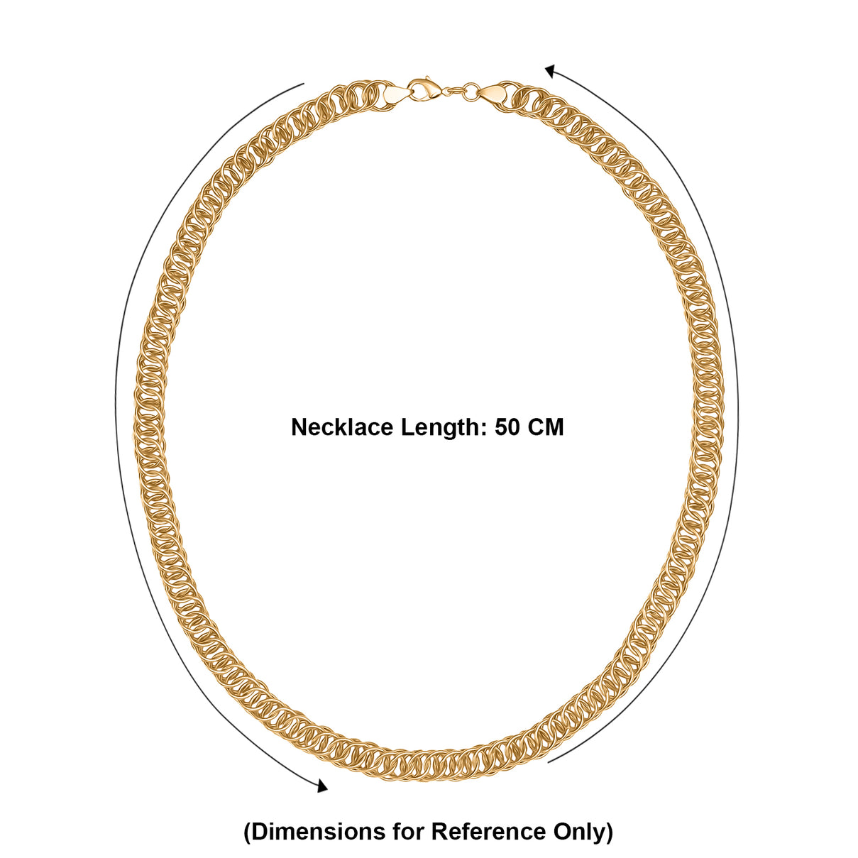 EverTrue Bronzella Collection - Infinity Link Necklace (Size -20) with Lobster Clasp in 18K Yellow Gold Plating V32513985 7