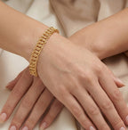 EverTrue Bronzella Collection - Bracelet (Size - 7.5) with Lobster Clasp in 18K Yellow Gold Plating_8505877_1