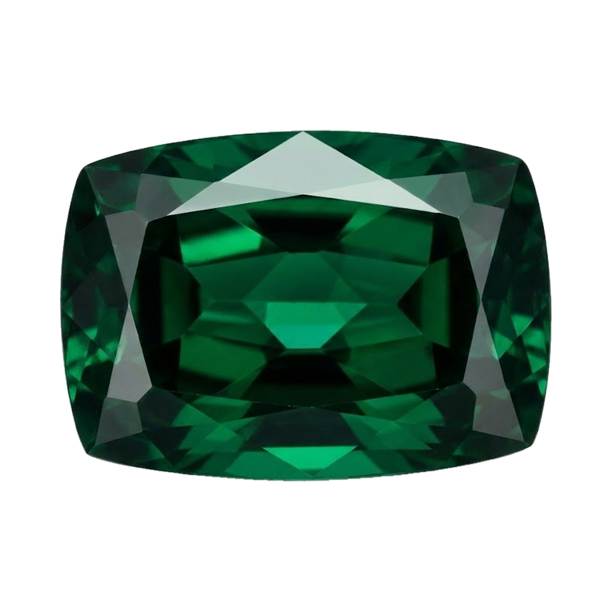 Green Cubic Zirconia Cushion Cut 7X5 mm Gemstone, 1.85 Ct 8505911 0
