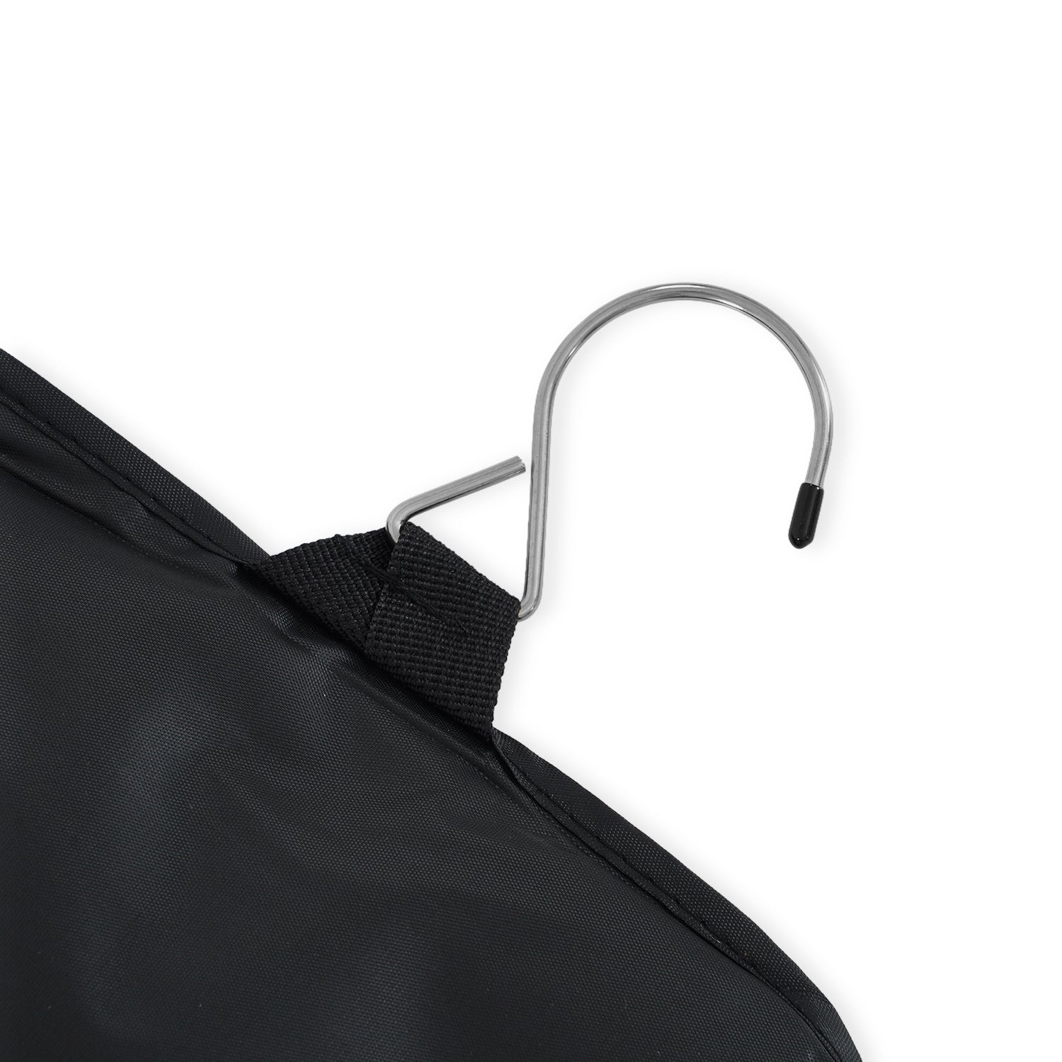 Hanging Travel Luggage Organizer - 3-Tier Portable Wardrobe Shelves &amp; Oxford Cloth Packing Cube (30x23x56cm) - Black 8506327 4