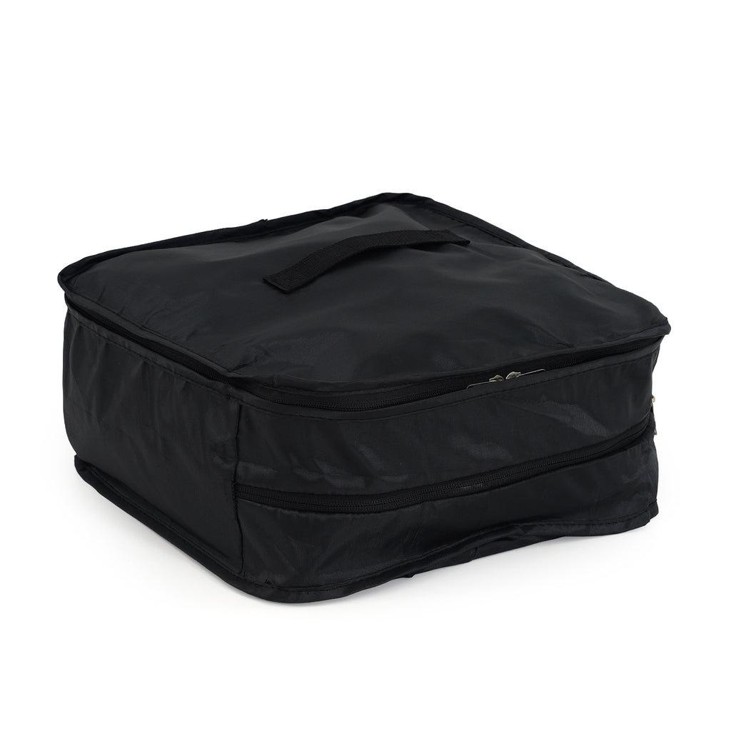 Patterned Storage Box (Size 30x22x5 cm) - Black_8506327_5