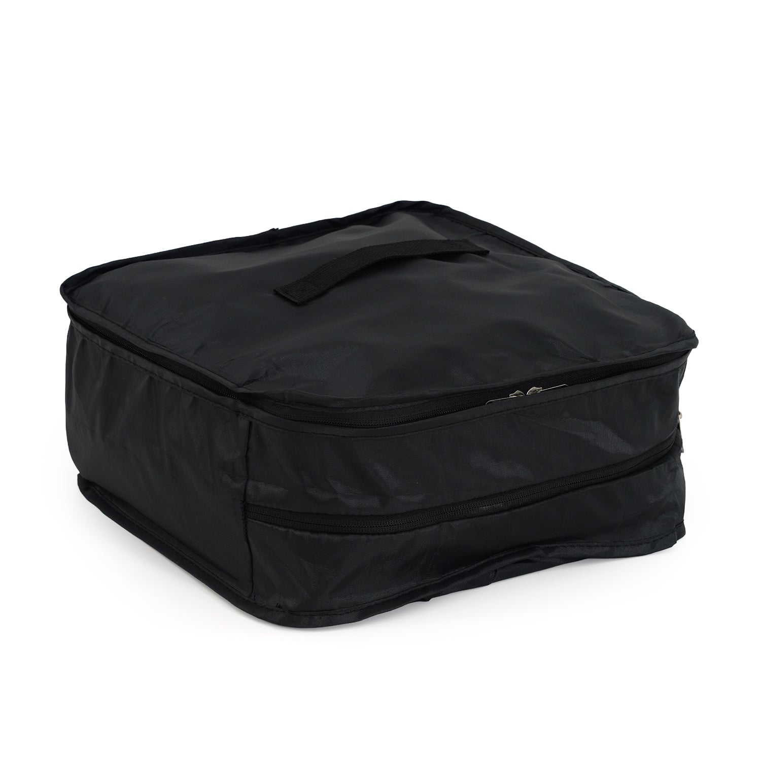 Hanging Travel Luggage Organizer - 3-Tier Portable Wardrobe Shelves &amp; Oxford Cloth Packing Cube (30x23x56cm) - Black 8506327 5