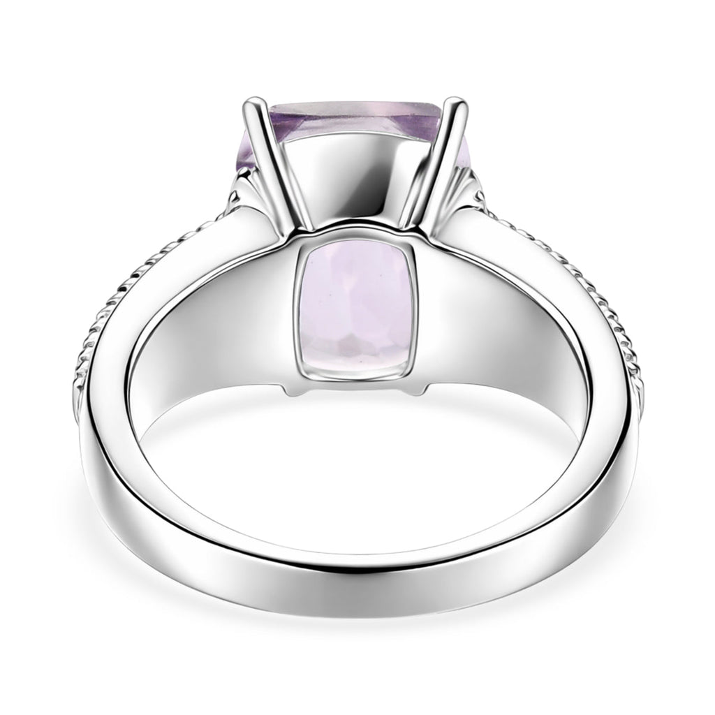 Pink Amethyst Solitaire Ring 4.35 Ct.