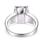 Pink Amethyst Solitaire Ring 4.35 Ct.