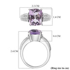 Pink Amethyst Solitaire Ring 4.35 Ct.