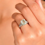 Green Amethyst Solitaire Ring 3.98 Ct.