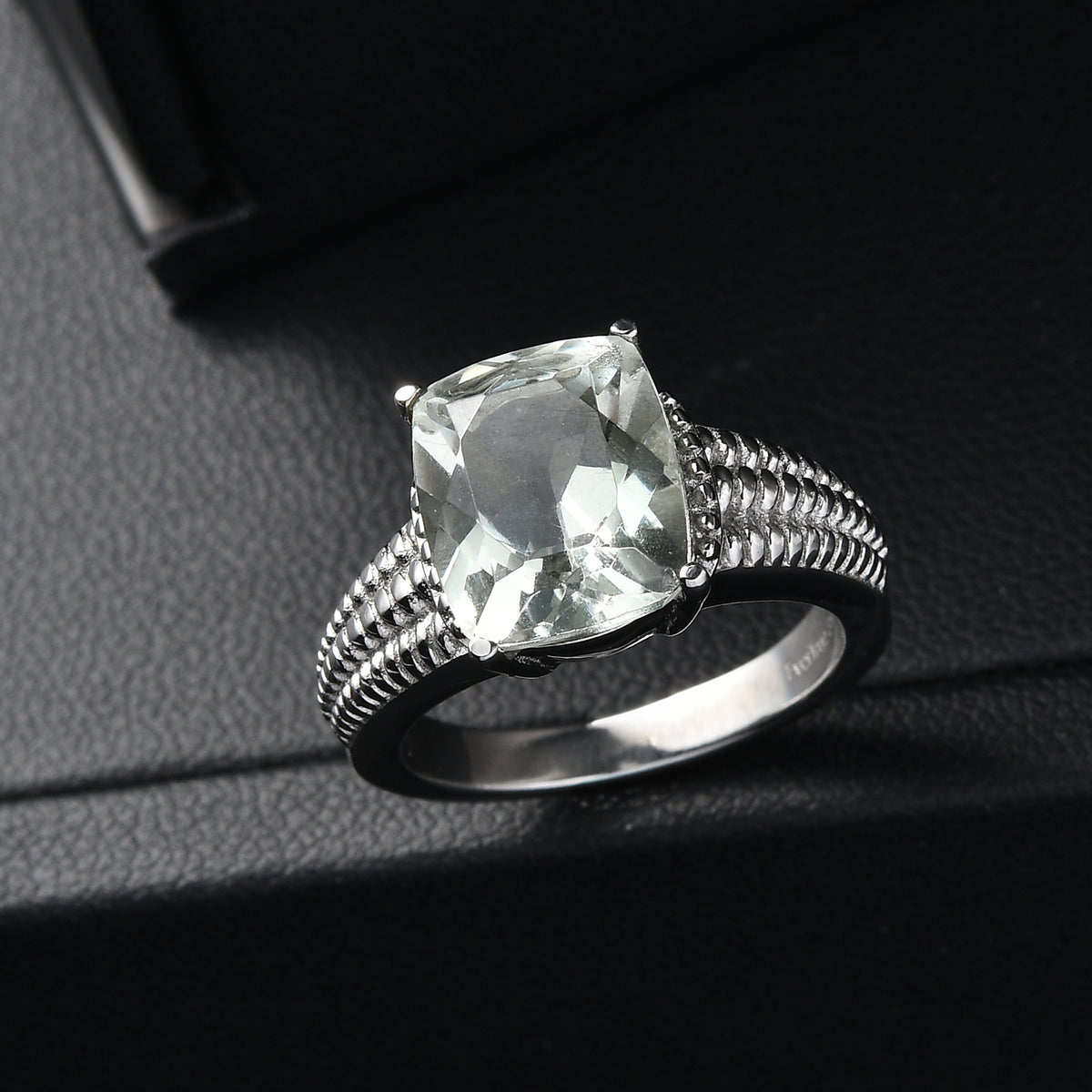 Green Amethyst Solitaire Ring 3.98 Ct. V32513156 3