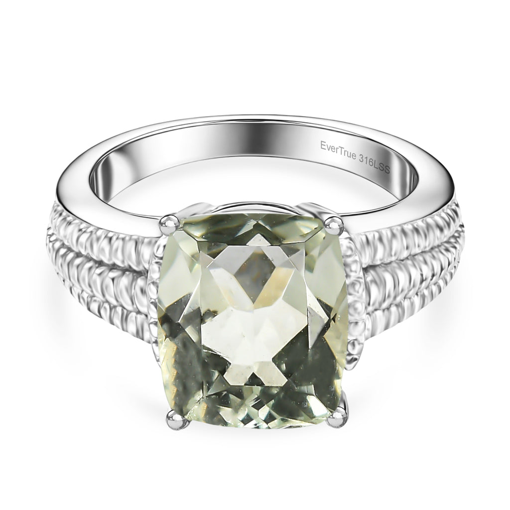 Green Amethyst Solitaire Ring 3.98 Ct._8507114