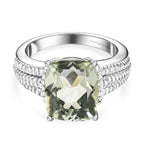 Green Amethyst Solitaire Ring 3.98 Ct._8507114