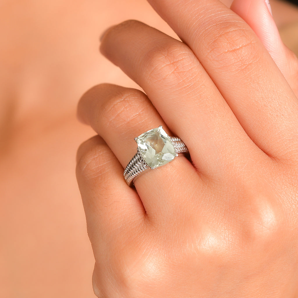 Green Amethyst Solitaire Ring 3.98 Ct._8507114_1