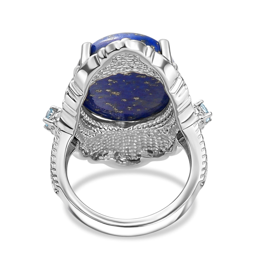 EverTrue - Lapis Lazuli & Blue Cubic Zirconia Ring 17.50 Ct._8507126_4