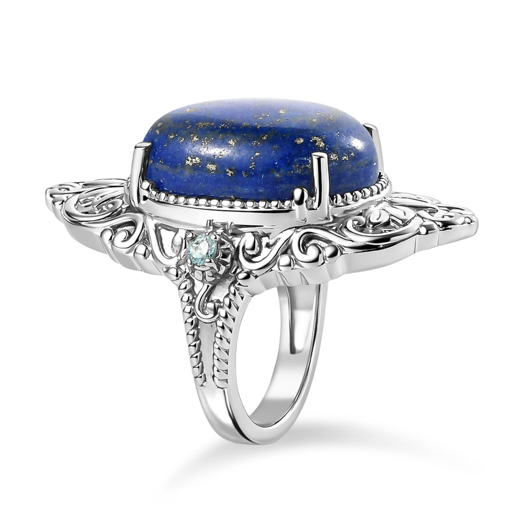 EverTrue - Lapis Lazuli & Blue Cubic Zirconia Ring 17.50 Ct._8507129_3