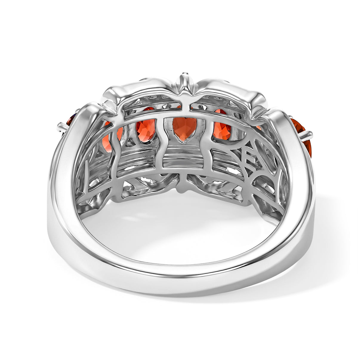 EverTrue - Red Garnet &amp; White Zircon Ring 2.60 Ct. 8507183 4